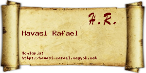 Havasi Rafael névjegykártya